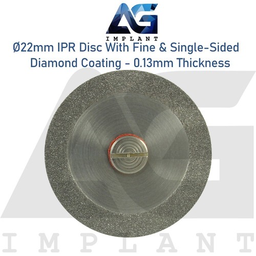 Recubrimiento de diamante fino de una sola cara disco IPR de 22 mm 0,13 mandril ortopédico - Imagen 3 de 4