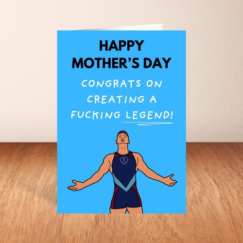 Funny Gladiators Mother's Day Card, Creating A Legend, BBC TV Show, Mum Mam Mom - Picture 2 of 8