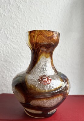 Spiegelau Vase Glasvase Kunststück Studioglas Kristall Schaumglas Irisierend