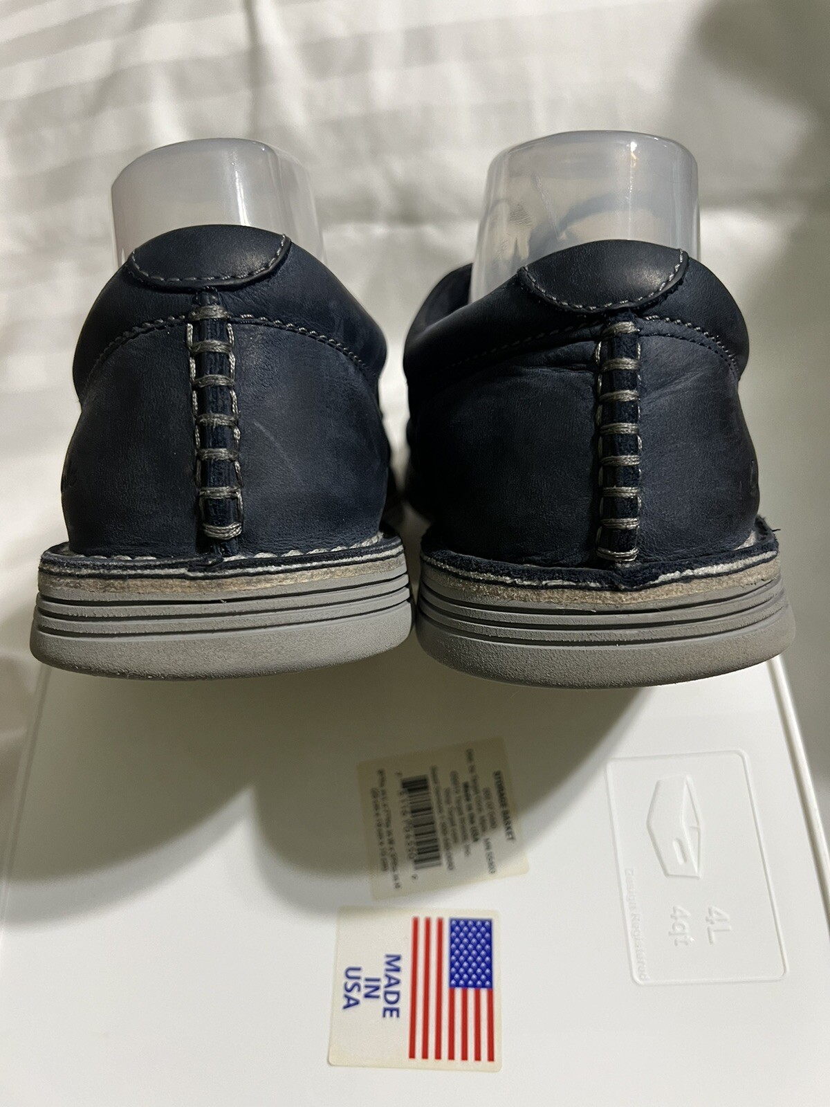 SAOLA CLARKS COMFORT COLLECTION~Scarpe da Abito Uomo Tg 9M BLU Scamosciato Stringate