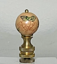 Auspicious Finials Cloisonne Round Enamel Chinoiserie Lamp Shade Finial New