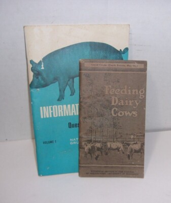 Vintage 1930's Booklet Feeding Dairy Cows & 1960's National Hog Farmer 