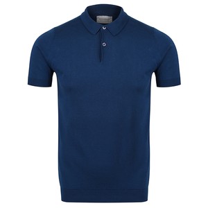 John Smedley Rhodes Ss Mens T-shirt Polo Shirt - Indigo All Sizes | eBay