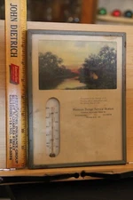 Thermometer Sycamore Illinois Herman Bunge Service Station Vintage Advertisement
