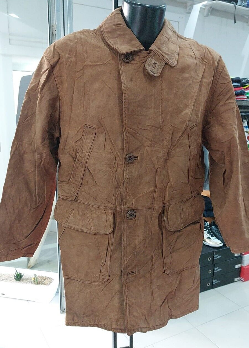 GIACCA DI PELLE Trussardi usata Uomo Man Marrone TG 50 PGC221PI