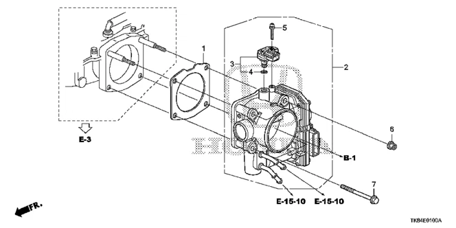 Junta de carrocería del acelerador genuina Honda 16176-RCA-A02 Foto 2 de 2
