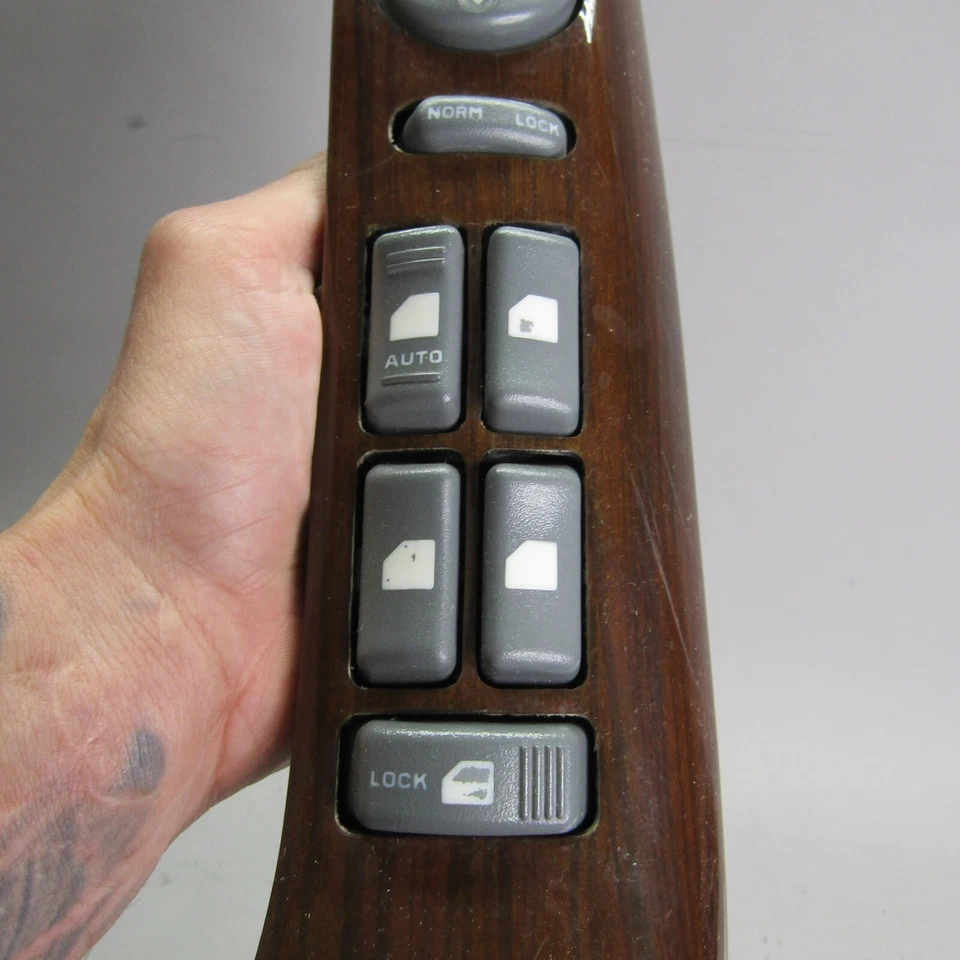 1999-2000 GMC Yukon Denali Escalade Door Window Switch 1996 1997 Wood Grain - Image 3 of 4