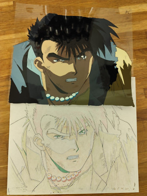 Shin Kai Crimson Wolf Hon Ran Cel Seruga Douga Sketch Anime Animation Japan