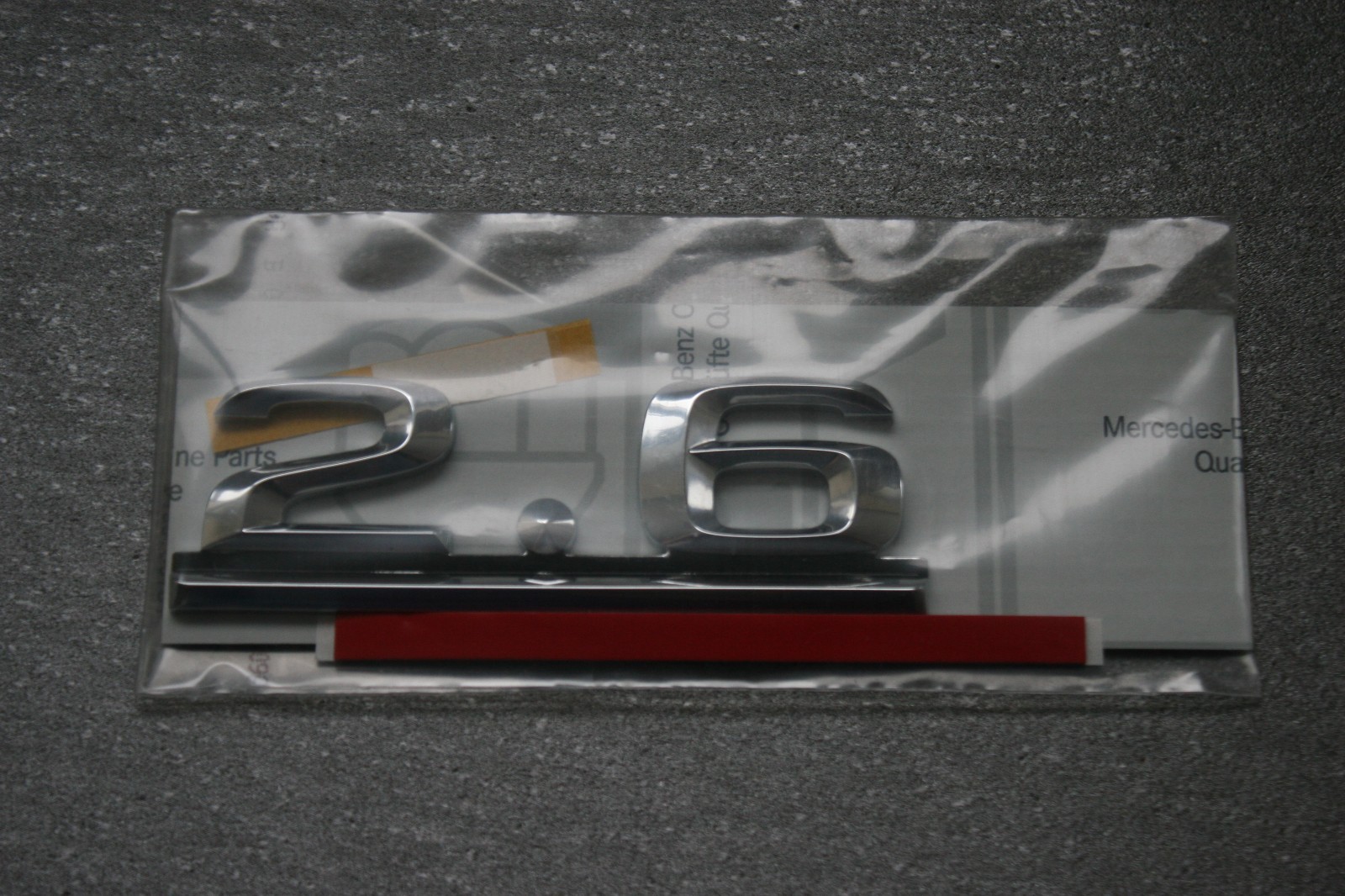 Original Mercedes-Benz W201 2.6 Rear badge Trunk logo emblem 