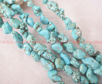 Real Natural Turquoise 6MM-20MM Blue Nugget Gemstone Loose