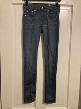 Rag And Bone Skinny Blue Pinner Jeans Women’s Sz 26 Made in USA Style W1502C933