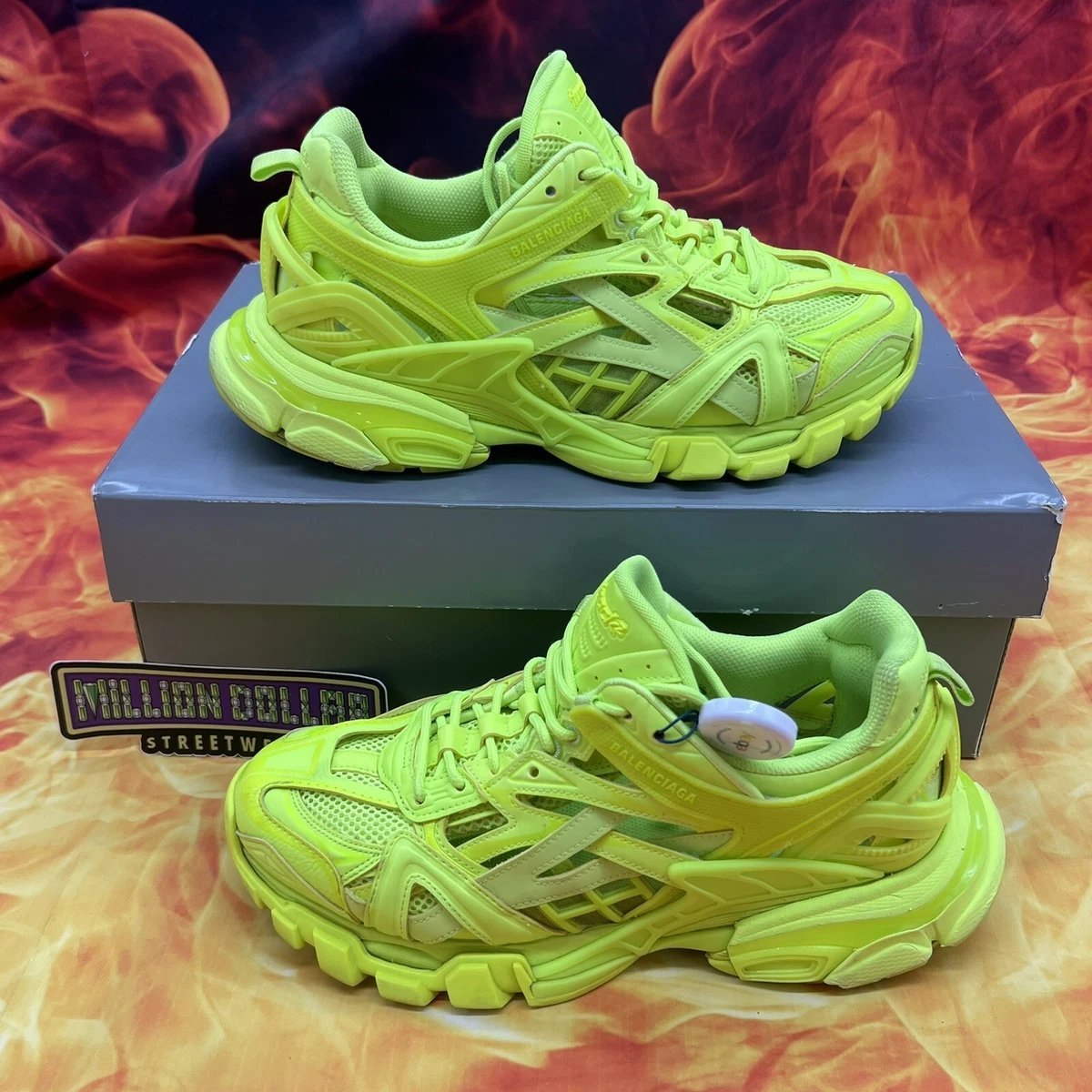 Balenciaga neon yellow sneakers sale