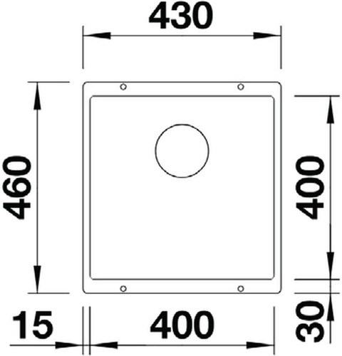 Blanco Black Single Bowl Undermount Granite Sink SUBLINE400UBK5 526856 - Picture 2 of 2