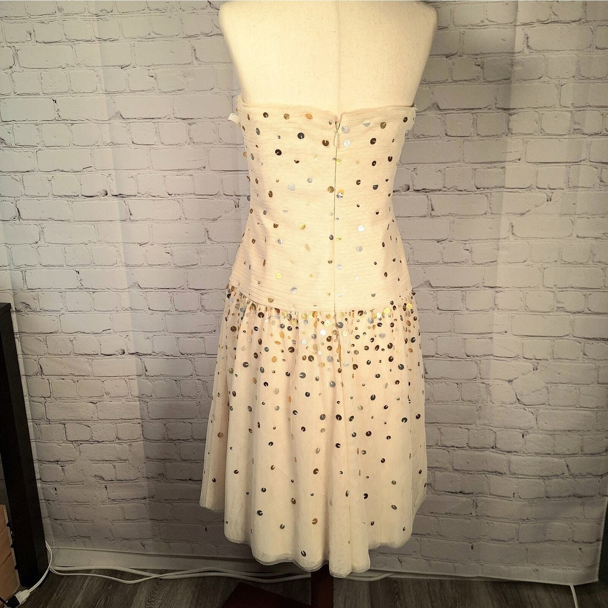 NWT $500 BCBG Maxazria Strapless Sequin Dress, Size 10