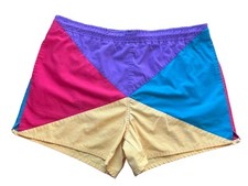 80 s/90 s Athletic Works Colorblock Swim Trunks Large