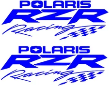 POLARIS RZR RACING ATV  UTV STICKERS  DECALS  ANY COLOR BUY I GET 1 FREE