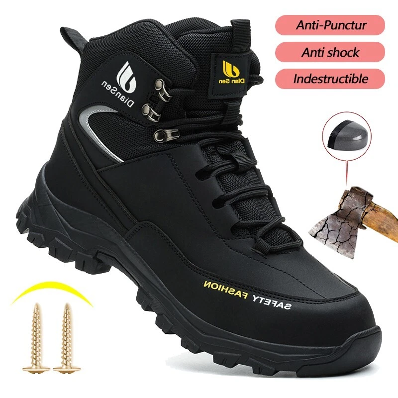 Work Shoes for Men Anti Puncture Sneakers Waterproof wear resistant safety shoes