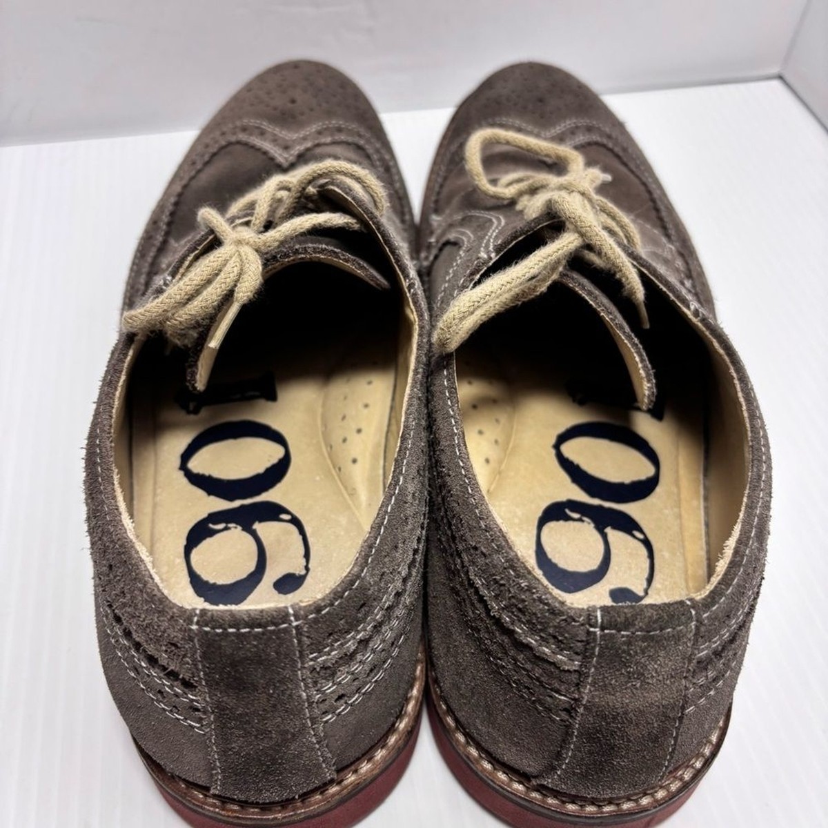 1901‎ Men\'s Tan Suede Wingtip Derby Shoes. Size 10 1901 Men main image 3
