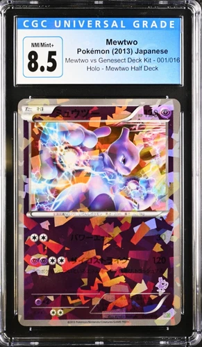 CGC 8.5 Mewtwo 001/016 Cracked Ice Holo Deck Exclusive NM/MINT