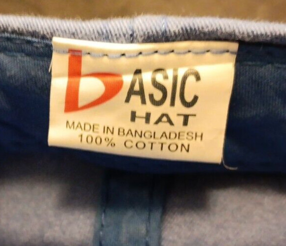 Vtg Adj Strapback Basic Hat Blue Denim Vail Color… - image 7