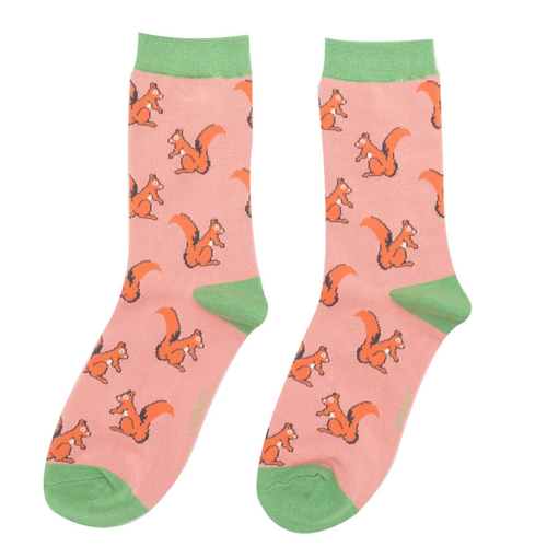 Miss Sparrow Socks Woodland Collection Bamboo Blend Badger Fox Owl Squirrel - Picture 7 of 47