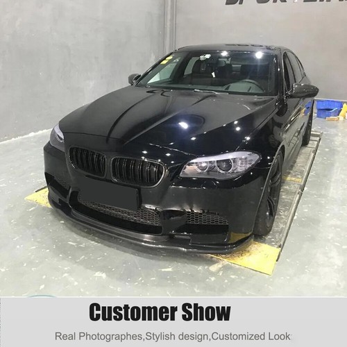 Fit For BMW 5 Series F10 M5 2012-2016 Real Carbon Front Bumper Lip Chin Spoiler - Picture 5 of 12