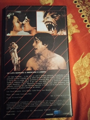 Videocassetta Vhs; film: Un lupo mannaro americano a Londra - Foto 2 di 2