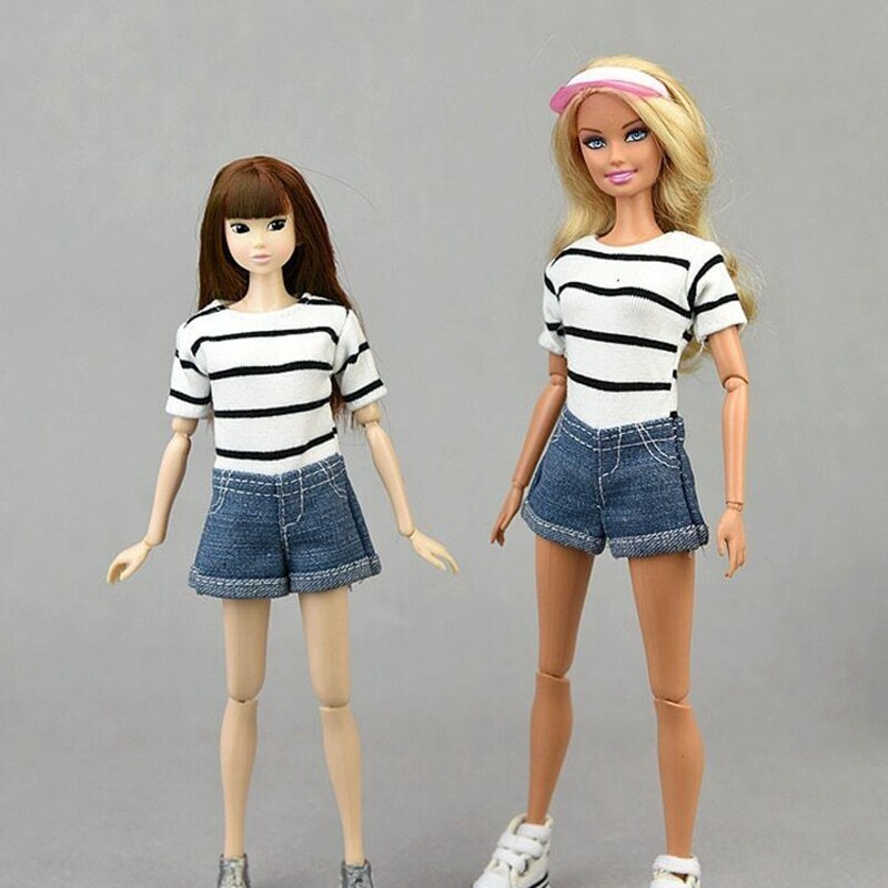 Denim Jumpsuit Clothes For Blyth Doll Outfits For 11.5