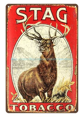 stag tobacco tin Antique Tin- Pocket Can - Short Version Vintage Velvet Tobacco Tin 