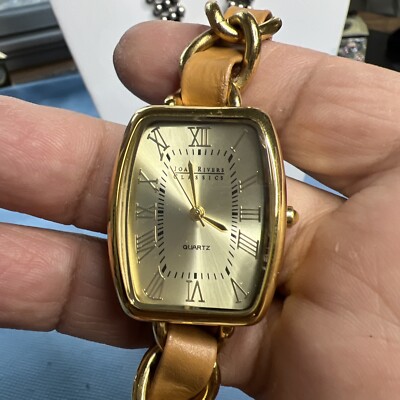 Joan rivers classics collection ladies gold tone dress watch NEW BATTERY Joan Rivers Classics Watch Womens 39mm Gold Tone Square  main image 4