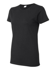 Gildan Ladies Heavy Cotton Plain Blank T-Shirt Short Sleeve 2-Pack Black L B23 