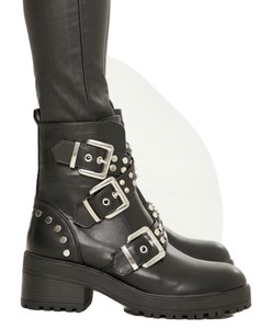 biker boots with straps