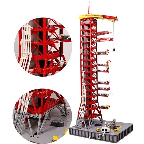 Saturn-V Launch Umbilical Tower Crawler Transporter Building Blocks Bricks Toys - 第 3/15 張圖片