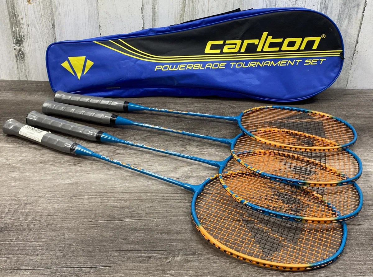 CARLTON Powerblade Tournament Set Badminton 4-Racket Set With Bag eBay