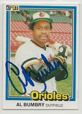 Al Bumbry signed 1981 Donruss baseball card Baltimore Orioles autograph