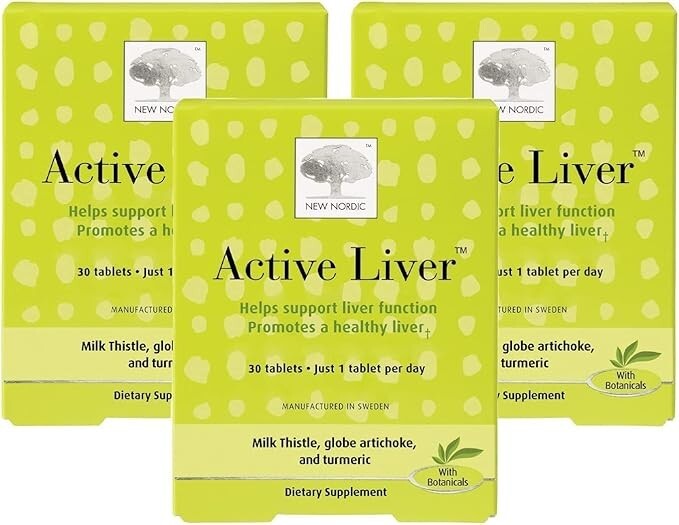 New Nordic Active Liver - Herbal Supplement - 30 Vegan Tablets (Pack of 3)