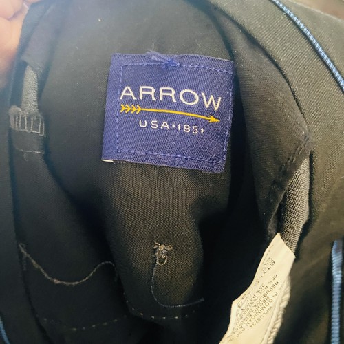 Arrow Dress Pants Boys 16 Reg Heather Gray Charcoal Pleated Front - Picture 10 of 14