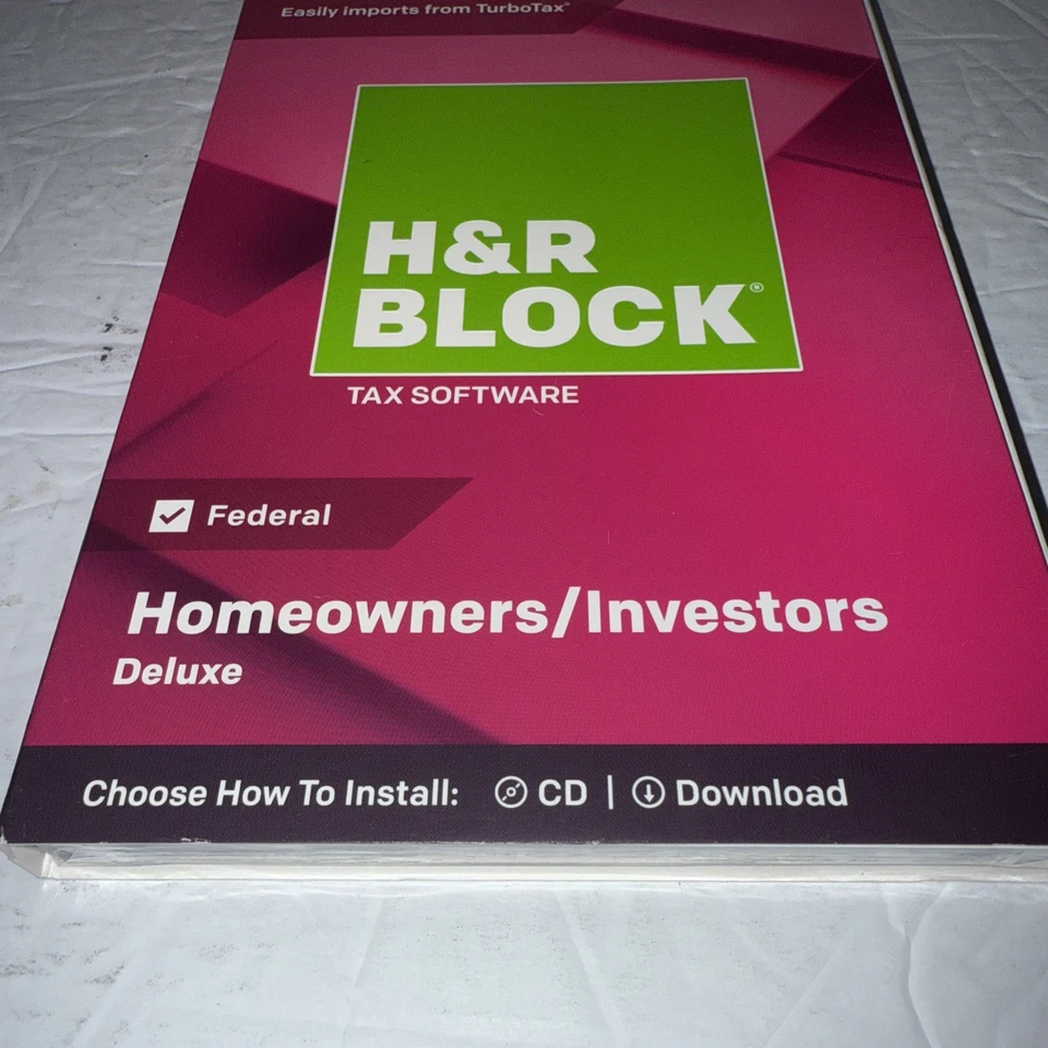 2018 H&R BLOCK FEDERAL HOMEOWNERS/INVESTORS DELUXE TAX SOFTWARE NEW Turbotax - Image 2 of 4