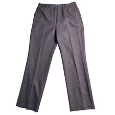 Pendleton Womens Brown Herringbone 100 Virgin Wool Trousers Size 12 Luxury