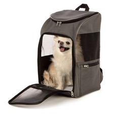 Medium Cat  Dog Travel Pet Backpack, Gray, 16 lb Limit