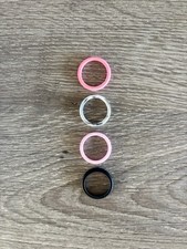 ThunderFit Silicone Rings, 4 Pack, Size 7 Thin Wedding Bands for women