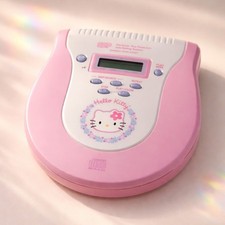 Vintage Hello Kitty Compact Disc CD Player HK33P  For Parts/Repair