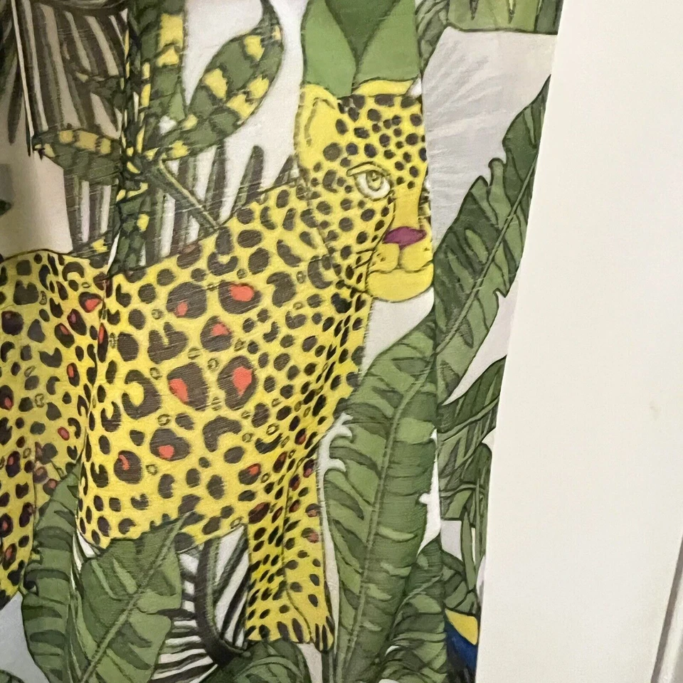 INC International Concepts Jungle Animal safari Tiger Faux Wrap Top Small - Image 2 of 4