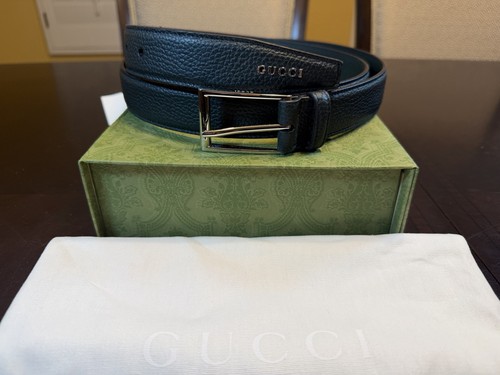 New Gucci Rectangle Buckle Logo Belt Size 44 / 110 cm Fits a Waist 40 - 44