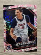 2024 Panini Prizm Black Cherry Blossom Kyshawn George Rookie Jersey Match #18/20