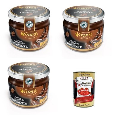 Witor's Crema Fondente   Dunkle Schokoladencreme 3x200g +Polpa