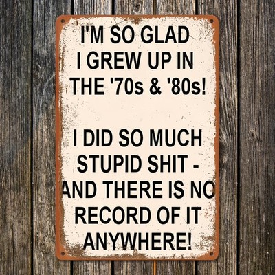 Rustic Nostalgic Decor Metal Sign Vintage 80s Kid Porch Indoor Home Wall Art