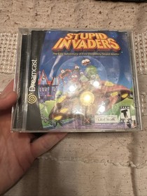 Stupid Invaders (Sega Dreamcast, 2001) Complete CIB W/ Manual - *READ*