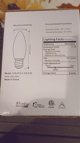 LVWIT 6 Bulbs LED FILAMENT Dimmable 40w REPLACEMENT 4w Soft White E26 Soft white - Picture 4 of 5