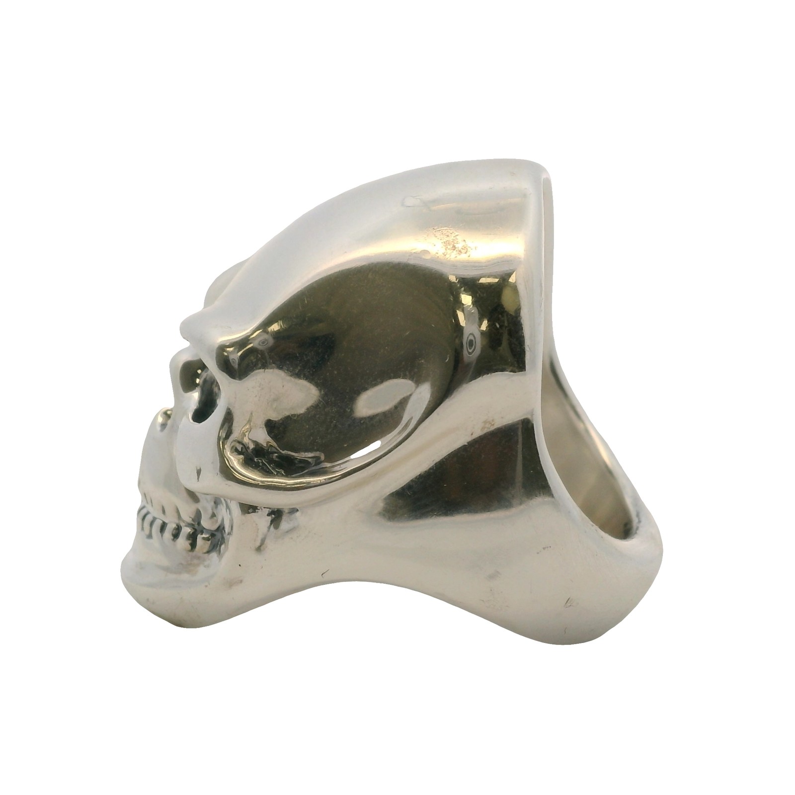 Large Solid 925 Sterling Silver Skull Ring Made I… - image 3